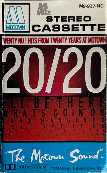 Various : 20/20 Twenty No.1 Hits From Twenty Years At Motown (Cass, Comp)