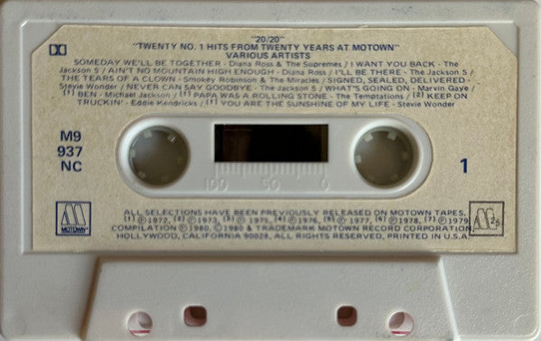 Various : 20/20 Twenty No.1 Hits From Twenty Years At Motown (Cass, Comp)