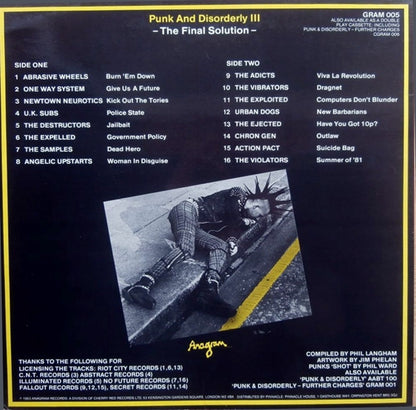 Various : Punk And Disorderly III - The Final Solution (LP, Comp, RP, Gre)