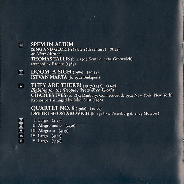 Kronos Quartet : Black Angels (CD, Album)