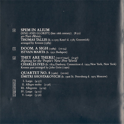 Kronos Quartet : Black Angels (CD, Album)