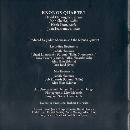 Kronos Quartet : Black Angels (CD, Album)
