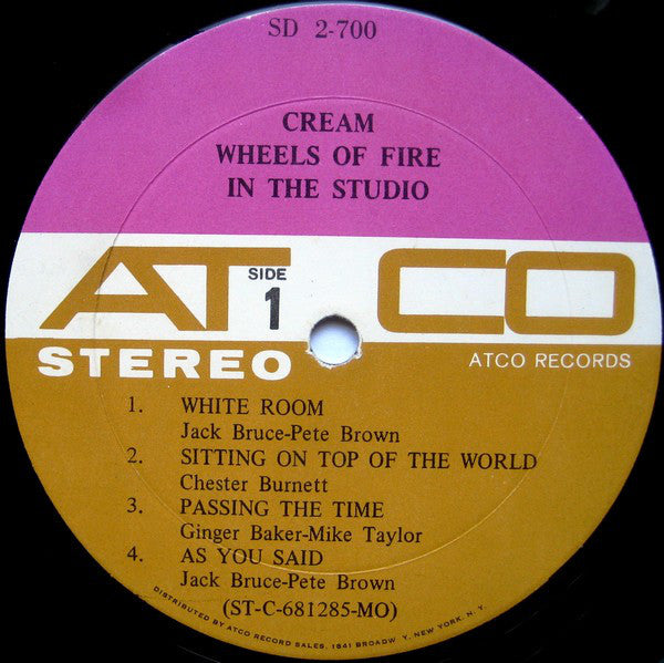 Cream (2) : Wheels Of Fire (2xLP, Album, Mon)