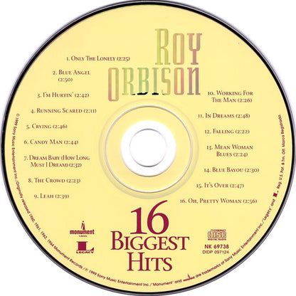 Roy Orbison : 16 Biggest Hits (HDCD, Comp, RP)