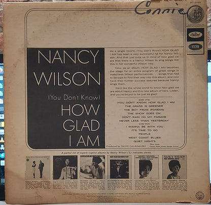 Nancy Wilson : How Glad I Am (LP, Album, Scr)