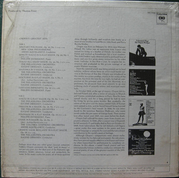 Chopin* : Chopin's Greatest Hits (LP, Comp)