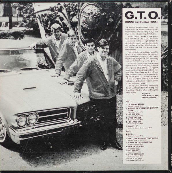 Ronny And The Daytonas* : G.T.O. (LP, Album, Mono)
