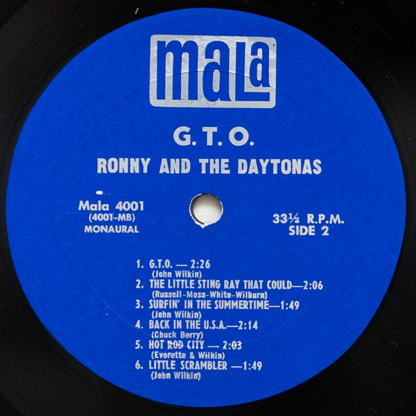 Ronny And The Daytonas* : G.T.O. (LP, Album, Mono)