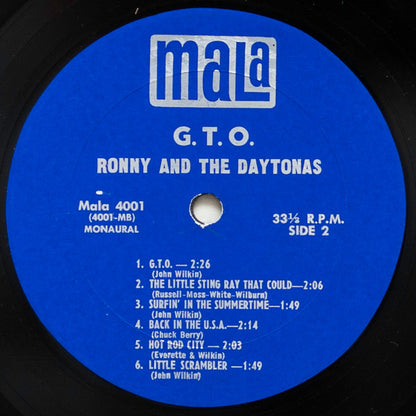 Ronny And The Daytonas* : G.T.O. (LP, Album, Mono)