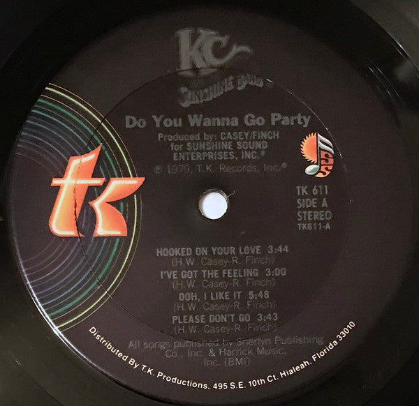 KC & The Sunshine Band : Do You Wanna Go Party (LP, Album, Club, CRC)
