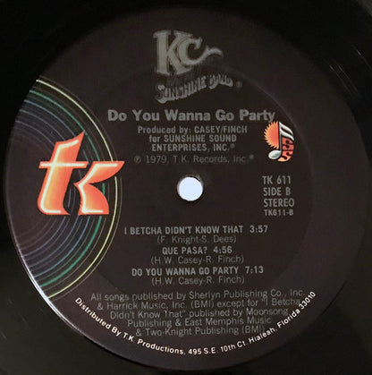 KC & The Sunshine Band : Do You Wanna Go Party (LP, Album, Club, CRC)