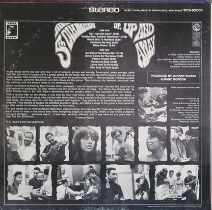 The 5th Dimension* : Up, Up And Away (LP, Album, Pit)