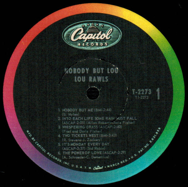 Lou Rawls : Nobody But Lou (LP, Album, Mono, Jac)