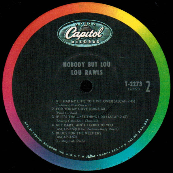 Lou Rawls : Nobody But Lou (LP, Album, Mono, Jac)