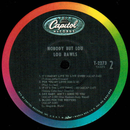Lou Rawls : Nobody But Lou (LP, Album, Mono, Jac)
