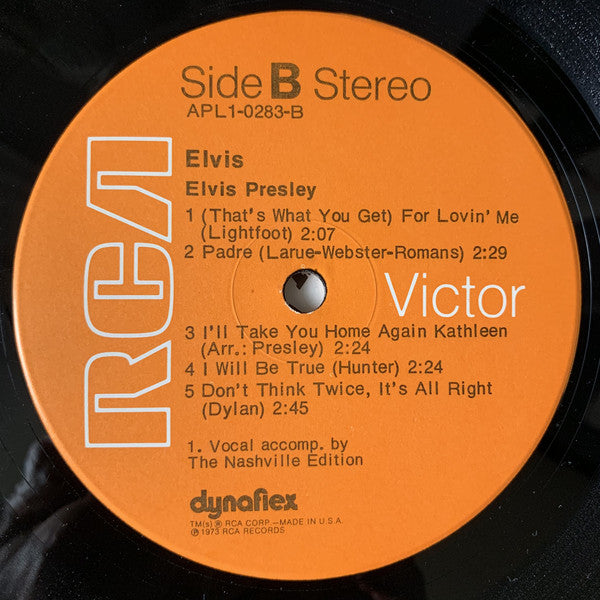 Elvis Presley : Elvis (LP, Album, Ind)