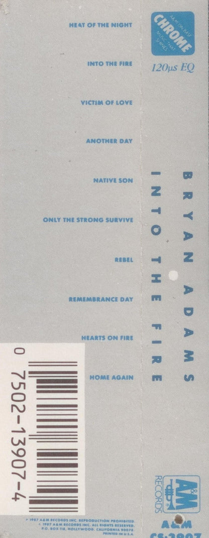 Bryan Adams : Into The Fire (Cass, Album, CrO)