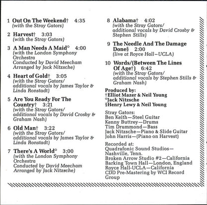 Neil Young : Harvest (CD, Album, RE, RP, Spe)