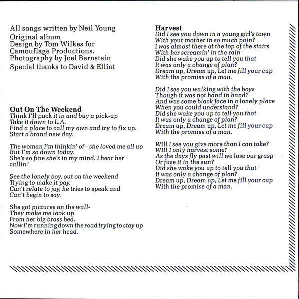 Neil Young : Harvest (CD, Album, RE, RP, Spe)