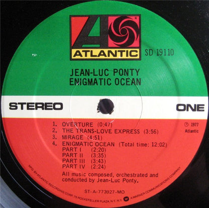 Jean-Luc Ponty : Enigmatic Ocean (LP, Album, MO )