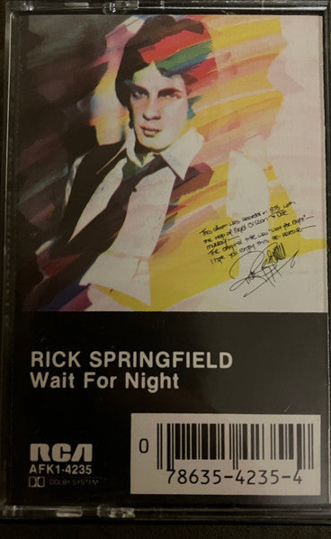 Rick Springfield : Wait For Night (Cass, Album, RE)