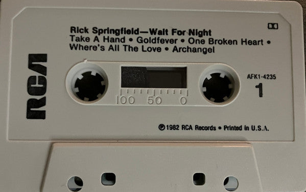 Rick Springfield : Wait For Night (Cass, Album, RE)