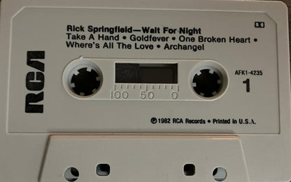 Rick Springfield : Wait For Night (Cass, Album, RE)