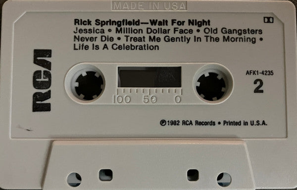 Rick Springfield : Wait For Night (Cass, Album, RE)