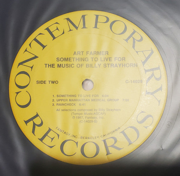 Art Farmer : Something To Live For - The Music Of Billy Strayhorn (LP, Album)