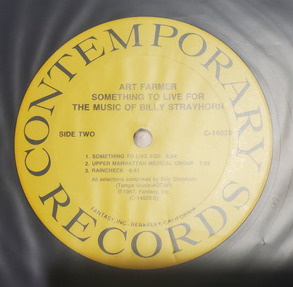 Art Farmer : Something To Live For - The Music Of Billy Strayhorn (LP, Album)