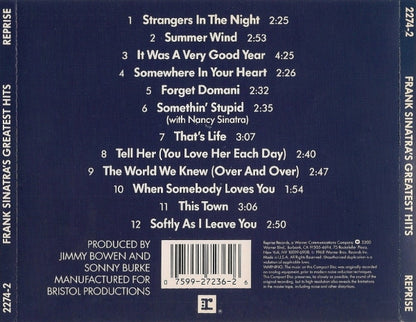 Frank Sinatra : Frank Sinatra's Greatest Hits! (CD, Comp, RE)