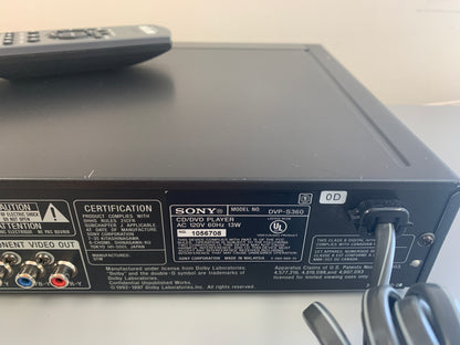 Sony DVP-S360 DVD Player * Remote Control