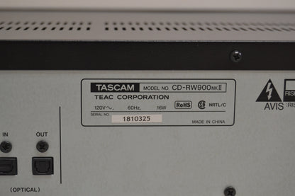 Tascam CD-RW900 MKII Single CD Recorder * Box * Remote * Manual * Fully Serviced