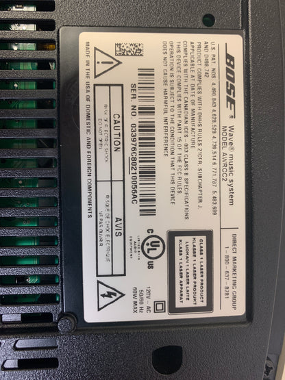 Bose Wave CD Player & Radio AWRCC2 White w/Remote