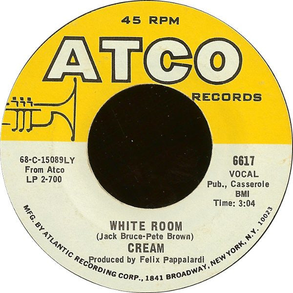 Cream (2) : White Room (7", Single, She)