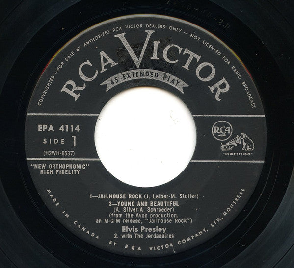 Elvis Presley : Jailhouse Rock (7", EP)