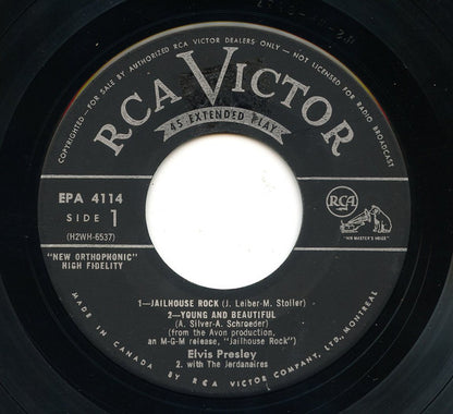 Elvis Presley : Jailhouse Rock (7", EP)
