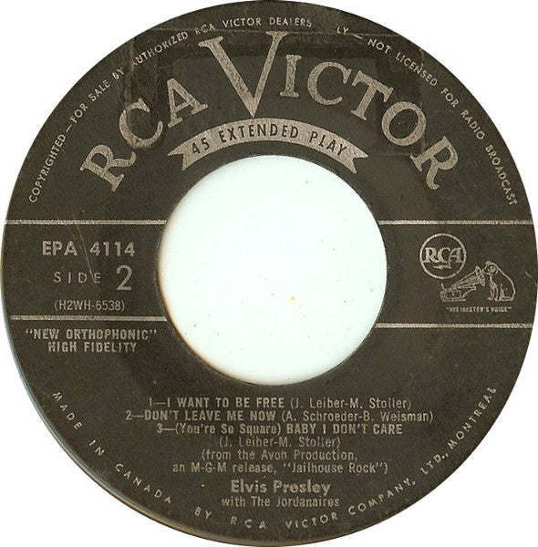 Elvis Presley : Jailhouse Rock (7", EP)