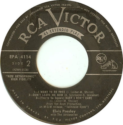 Elvis Presley : Jailhouse Rock (7", EP)
