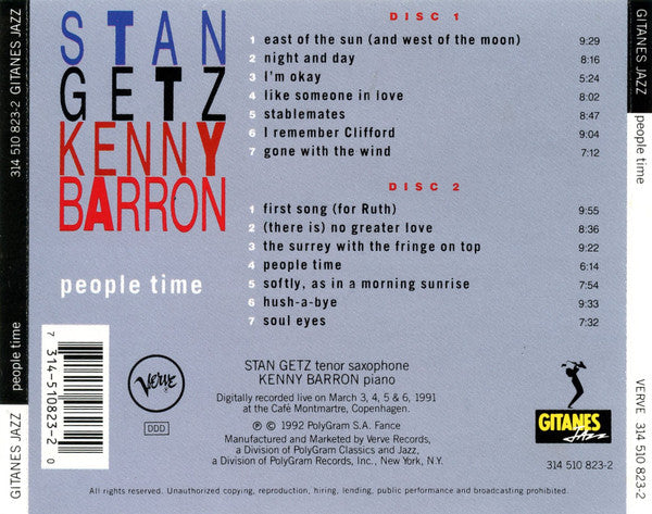Stan Getz - Kenny Barron : People Time (2xCD, Album)