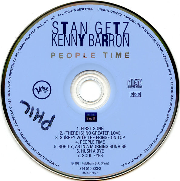 Stan Getz - Kenny Barron : People Time (2xCD, Album)