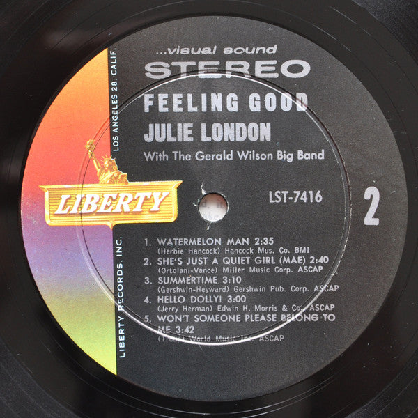 Julie London With The Gerald Wilson Big Band : Feeling Good (LP, Album)