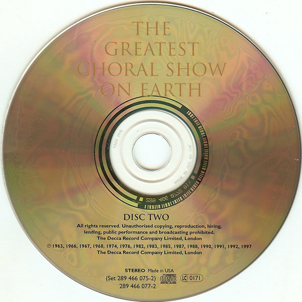 Various : The Greatest Choral Show On Earth (2xCD, Comp)