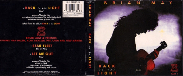 Brian May : Back To The Light Plus Star Fleet Part 1 (CD, Single, CD1)