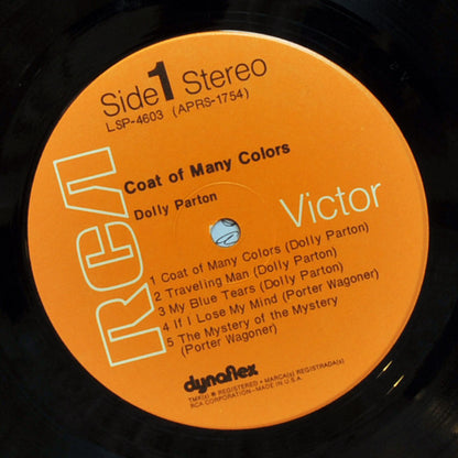 Dolly Parton : Coat Of Many Colors (LP, Album, Roc)