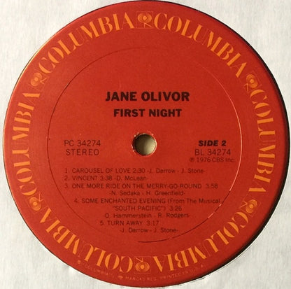 Jane Olivor : First Night (LP, Album)