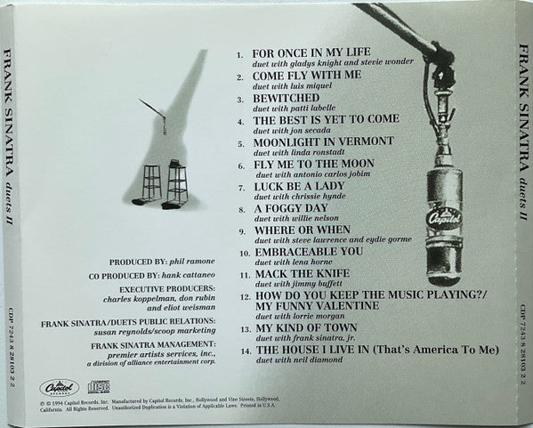 Frank Sinatra : Duets II (CD, Album, Club, Sli)