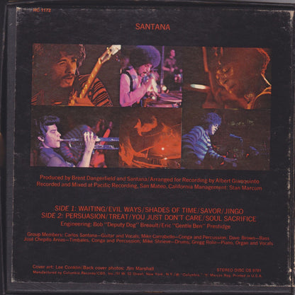 Santana : Santana (Reel, 4tr Stereo, 7" Reel, Album)