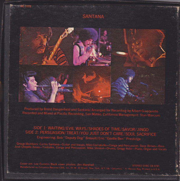 Santana : Santana (Reel, 4tr Stereo, 7" Reel, Album)