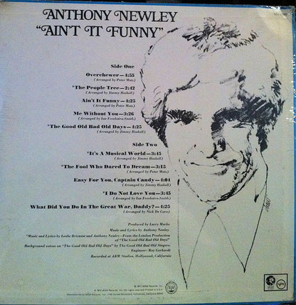 Anthony Newley : Ain't It Funny (LP, Album)